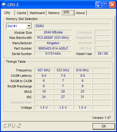 comparo ddr3 puissance-pc cpuz kingston