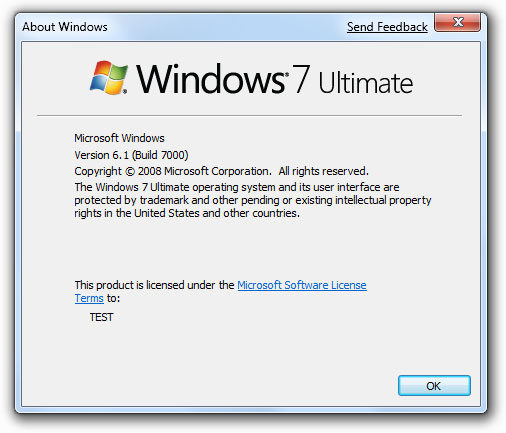 windows 7 seven about