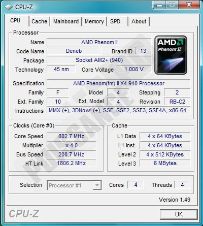 cool and quiet phenom II 940 puissance-pc