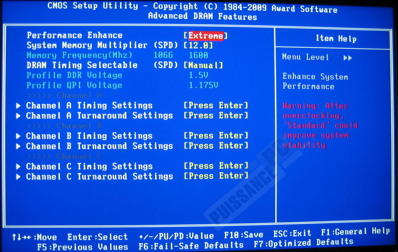 Comparatif cartes m&egrave;res X58 bios Gigabyte