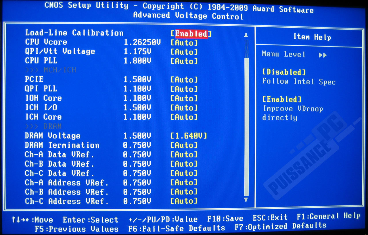 Comparatif cartes m&egrave;res X58 bios Gigabyte