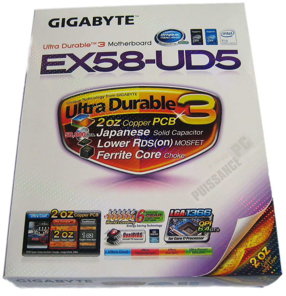 Comparatif cartes m&egrave;res X58 photo Gigabyte