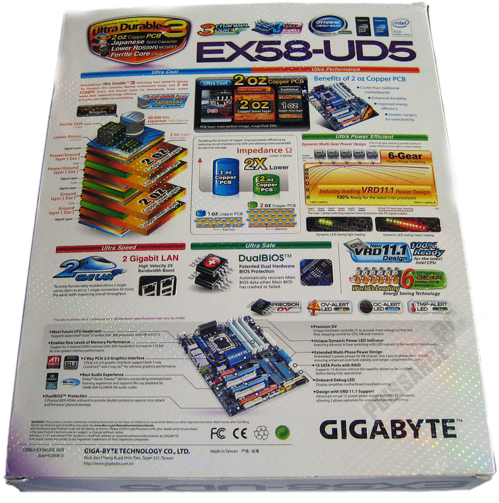 Comparatif cartes m&egrave;res X58 photo Gigabyte