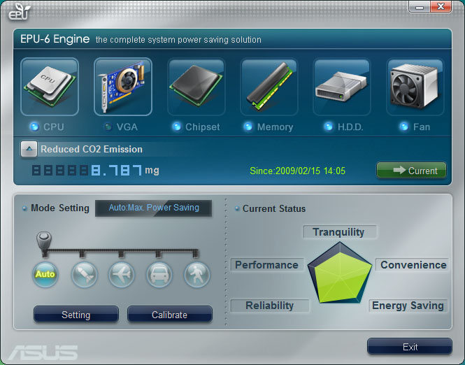 Comparatif cartes m&egrave;res X58 screen EPU Asus P6T