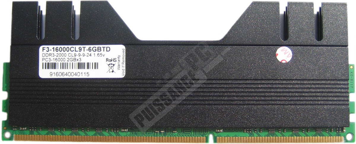 Dossier G.Skill 6 GoTrident PC3-16000 barrette verso