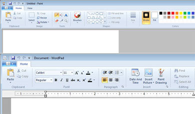 windows 7 seven Windows Paint Wordpad
