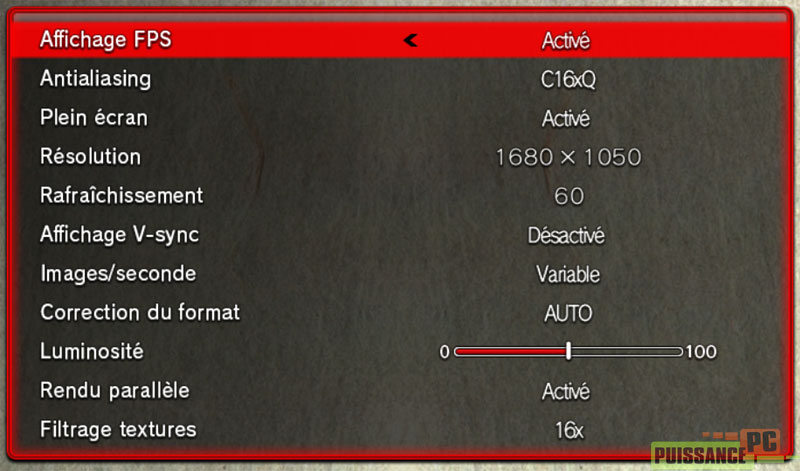 Street Fighter 4 r&eacute;glages