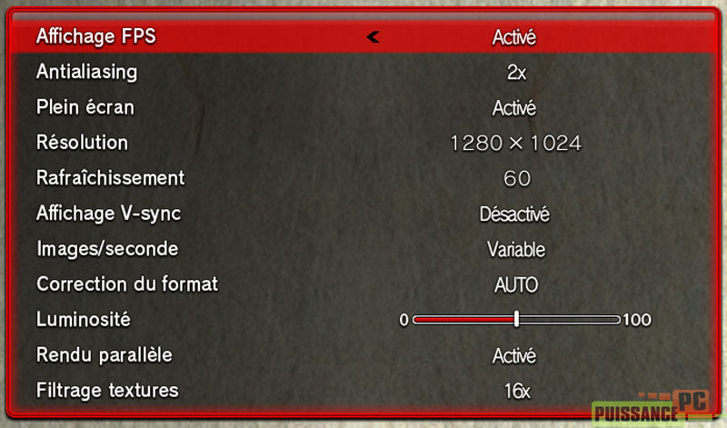 Street Fighter 4 r&eacute;glages