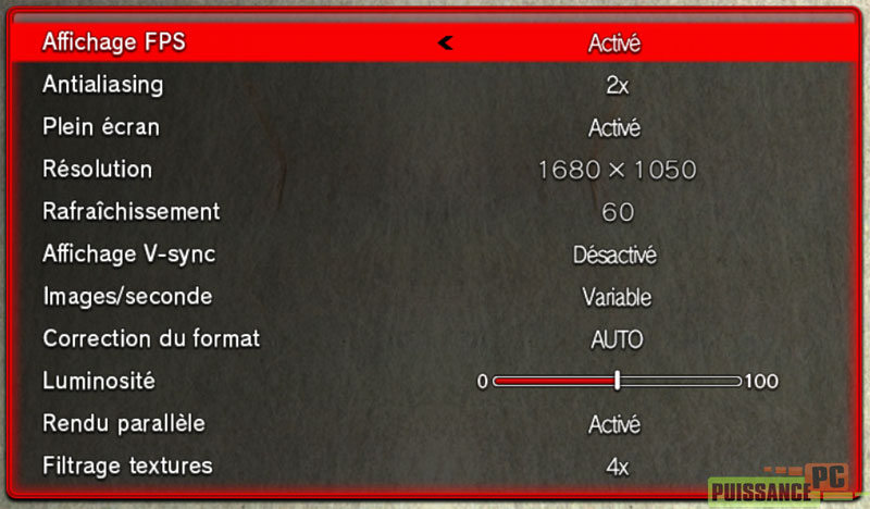 Street Fighter 4 r&eacute;glages