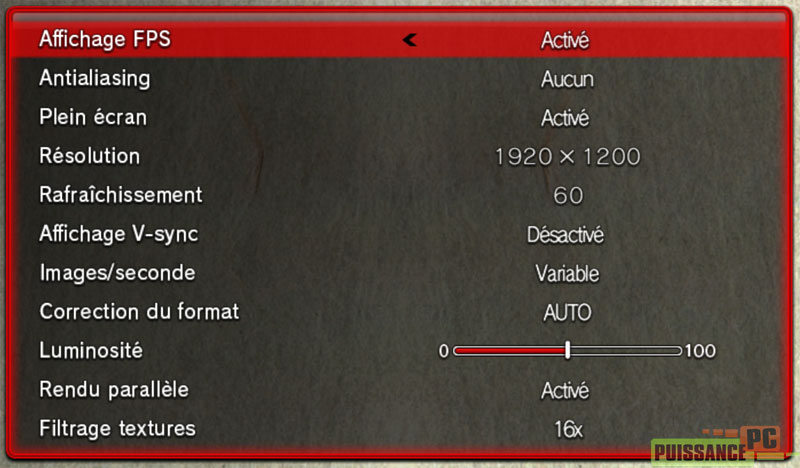 Street Fighter 4 r&eacute;glages