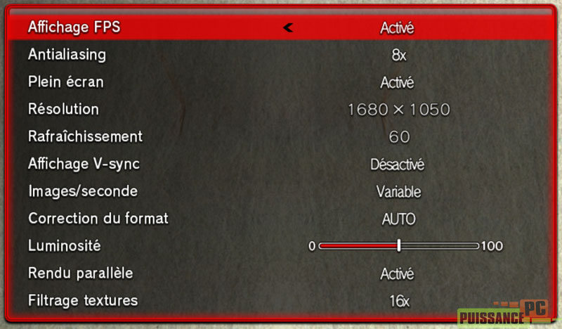 Street Fighter 4 r&eacute;glages