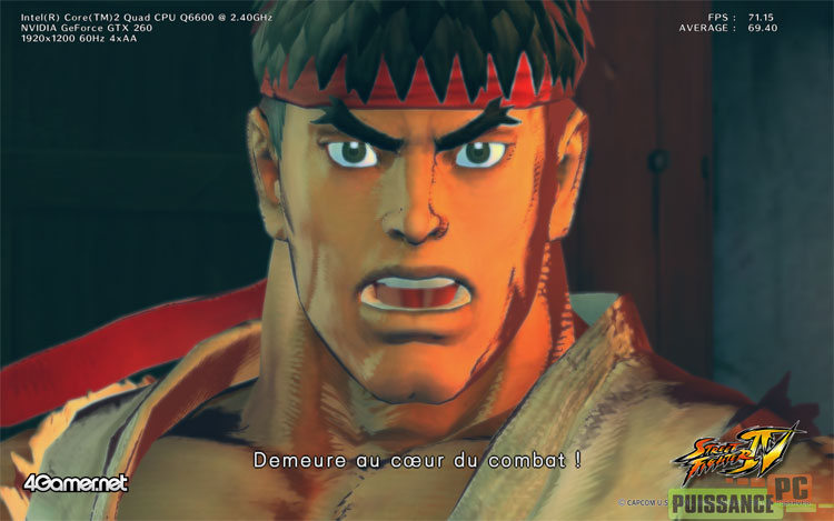 Strteet Fighter 4 benchmark accueil