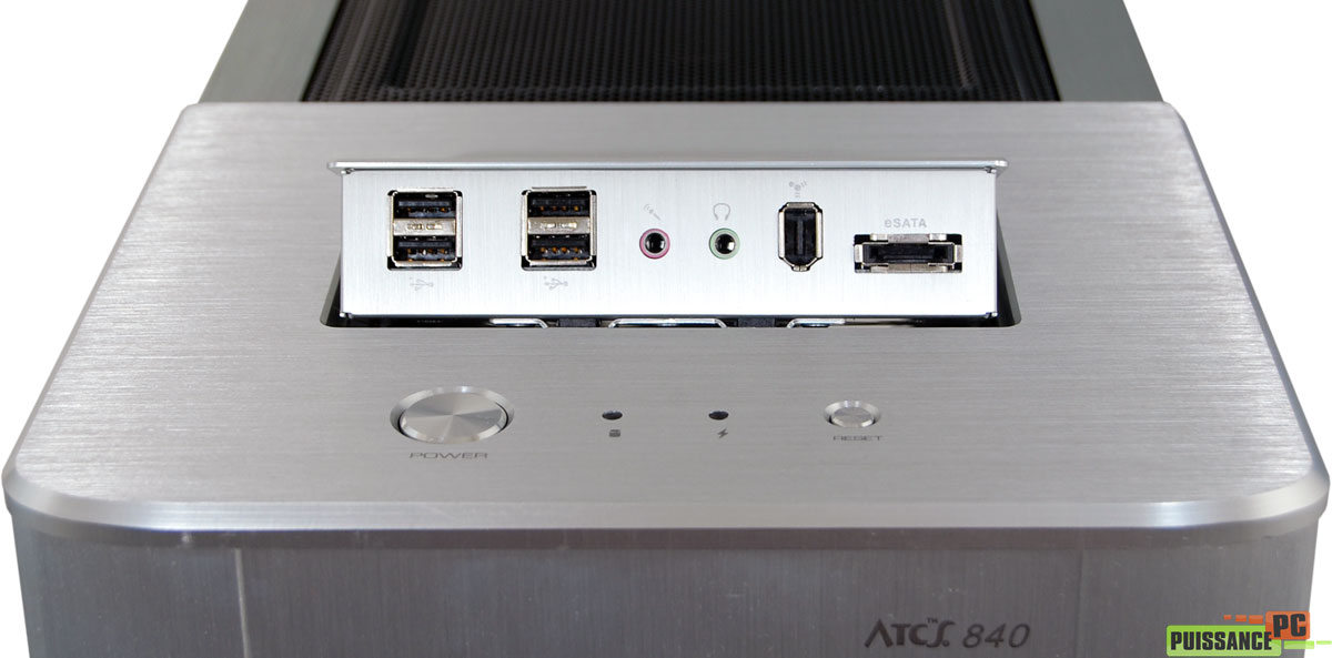 Cooler Master ATCS 840 connectiques