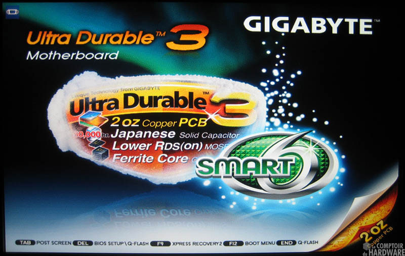 Ecran démarrage bios