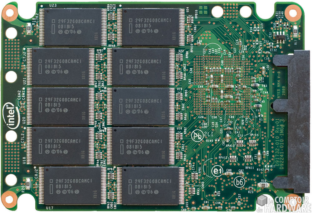 verso pcb - Intel x25-m 80 Go