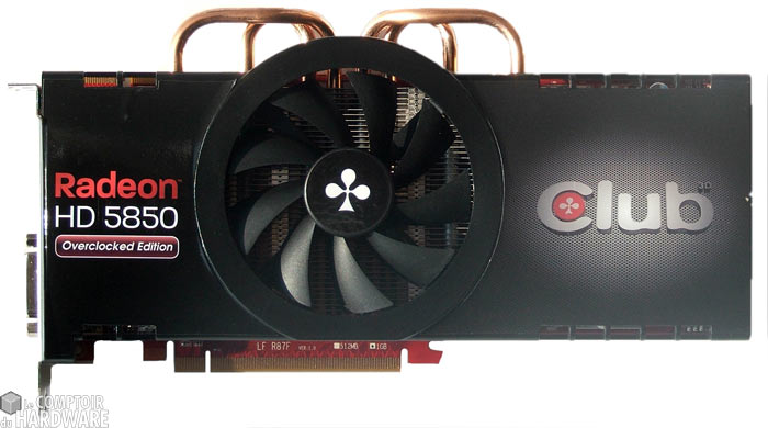 club3d hd5850 carte face