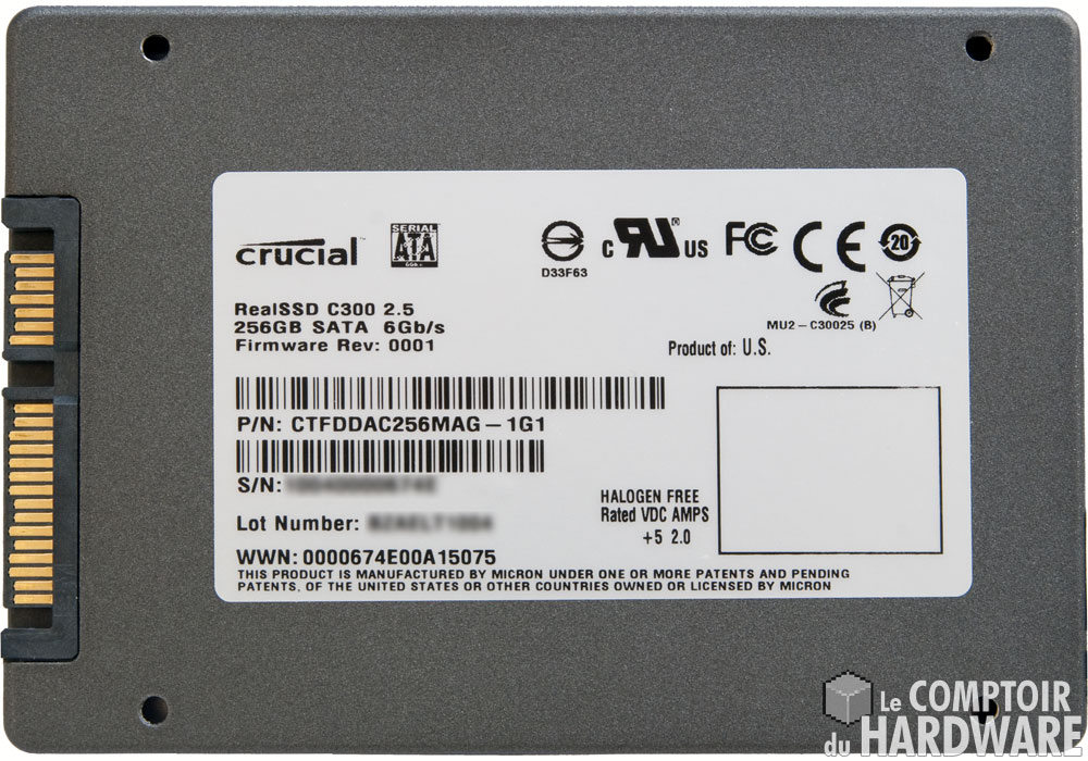 verso - Crucial C300 256Go