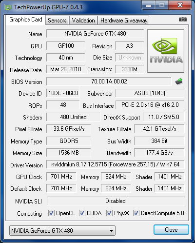 GPUZ GeFORCE GTX480
