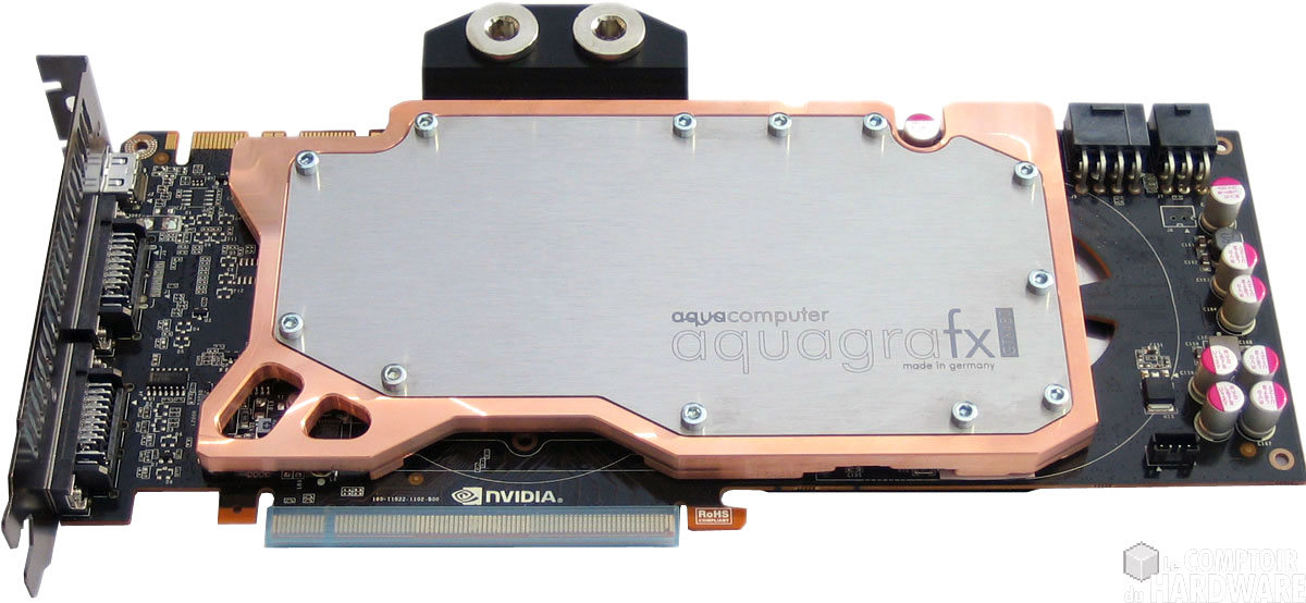 aquagrafx GTX480 : waterblock monté recto