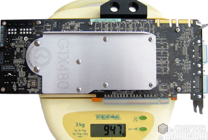aquagrafx GTX480 : pesée de la carte