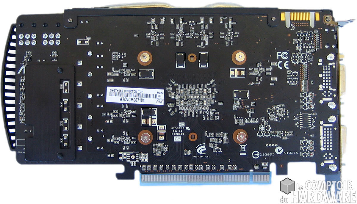 Asus GTX 460 768 Mo verso