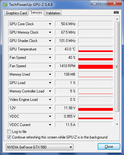 GPUZ GTX 580 repos