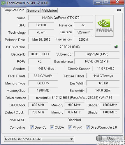 gigabyte gtx470 soc gpuz