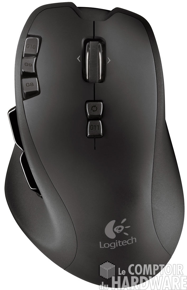 Logitech G700 : vue de dessus