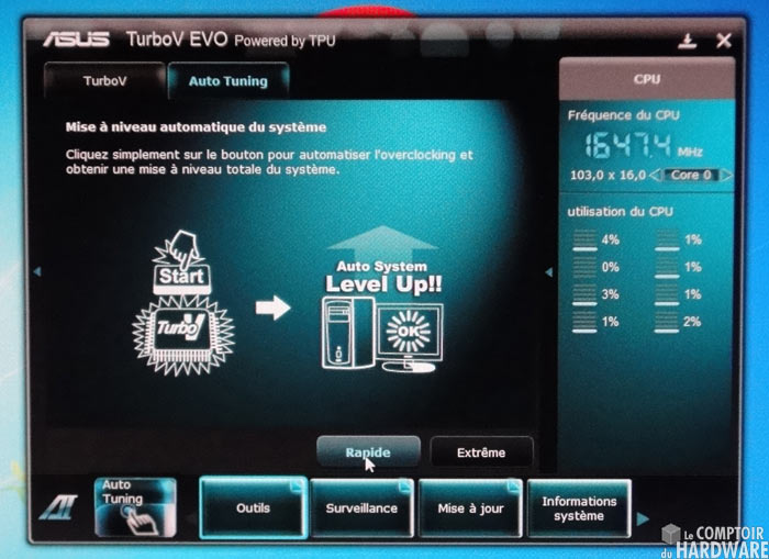 asus p8p67 deluxe auto tuning