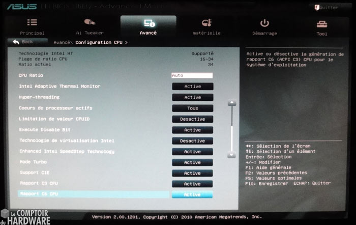 asus p8p67 deluxe uefi avance cpu