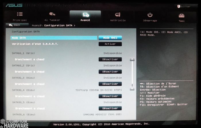 asus p8p67 deluxe uefi avance hdd