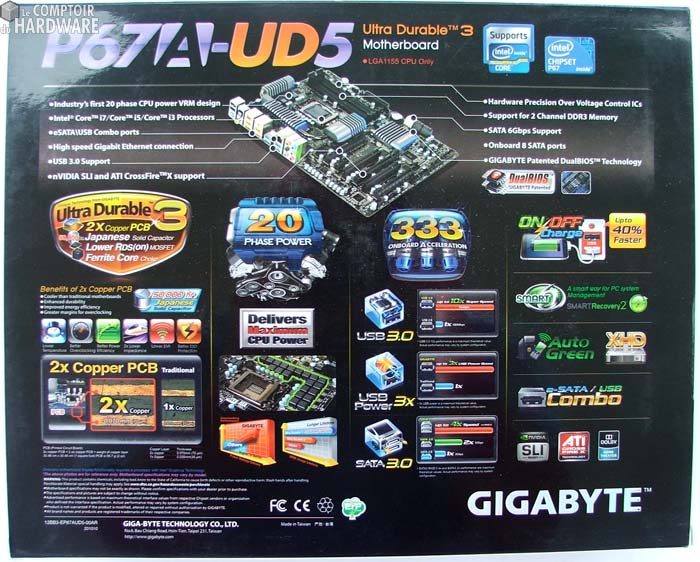 gigabyte p67a ud5 box verso