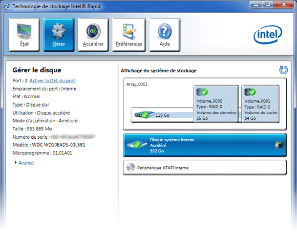 Disque accéléré SRT
