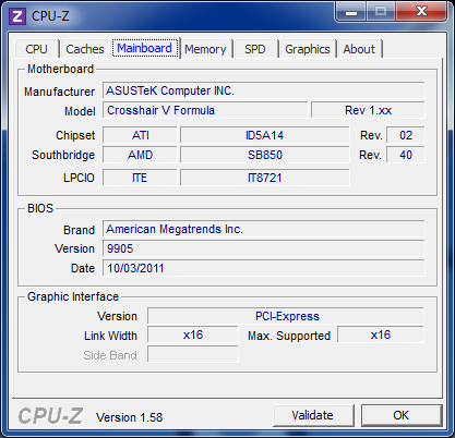 GPUZ Crosshair V Formula