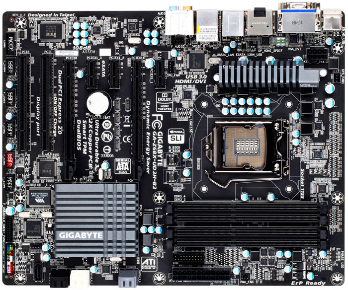 gigabyte z68x ud3h b3 carte recto pcb