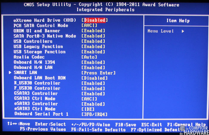 gigabyte z68xp ud4 bios integrated peripherals