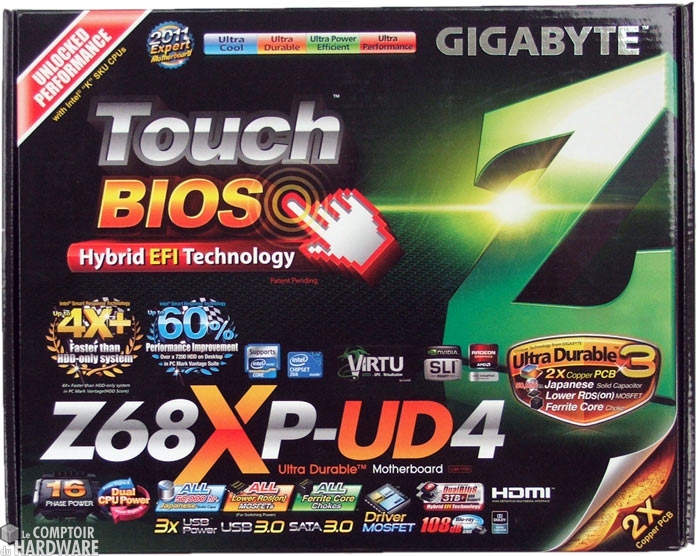 gigabyte z68xp ud4 box recto