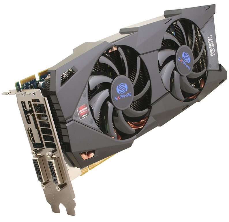 Sapphire HD 6970 custom ventirad vue 3/4 cote