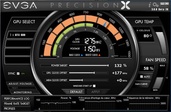 eVGA PrecisionX Beta supportant la GTX 680