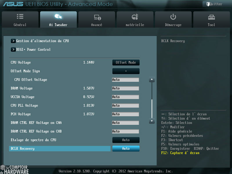 sabertooth z77 biosuefi aitweaker menu