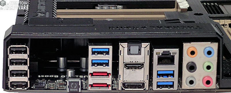 asus sabertooth z77 panel arriere