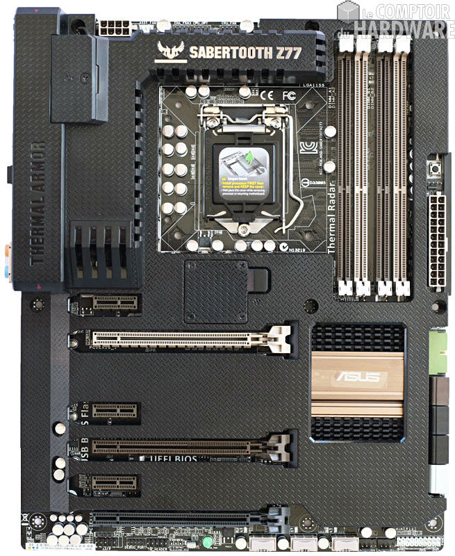 asus sabertooth z77 pcb thermal armor