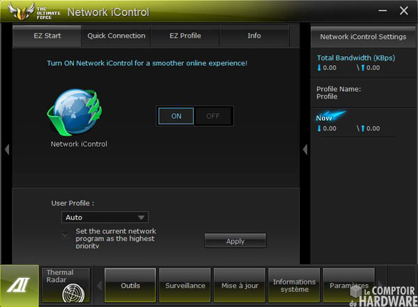 iconnect reseau bande passante pare feu