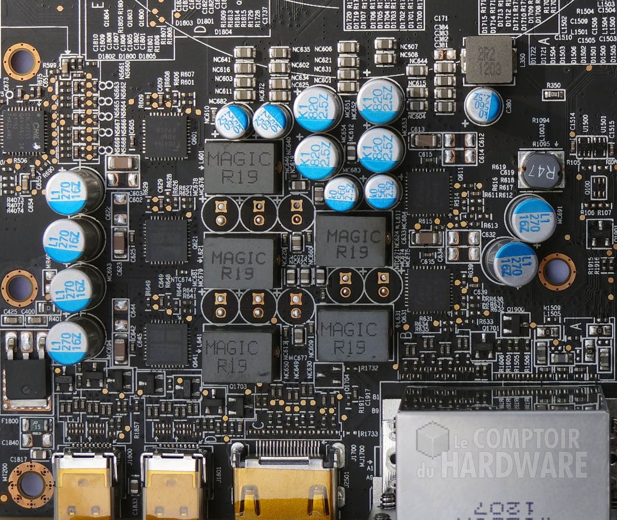 XFX R7870 Overclocked Double Dissipation : étage alimentation GPU