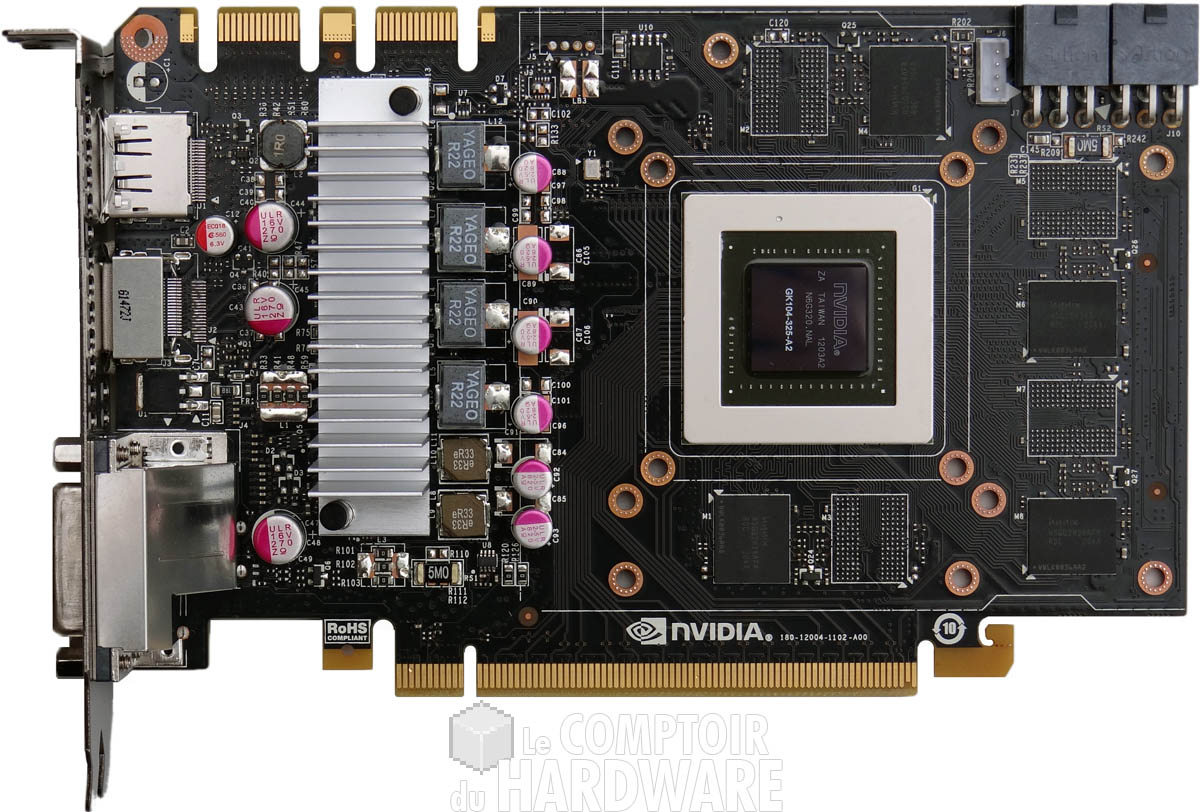 nVIDIA GeFORCE GTX 670 : carte dénudée