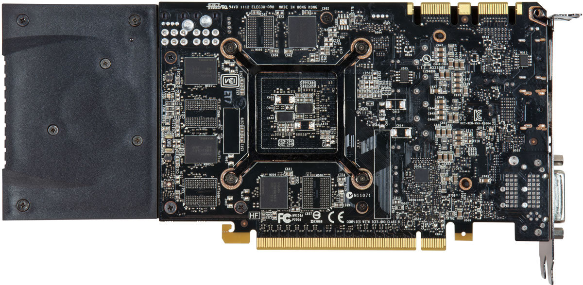 nVIDIA GeFORCE GTX 670 : face avant : face arrière
