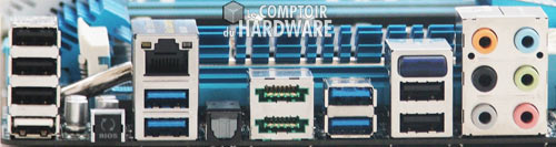 asus p9x79pro panneau arriere