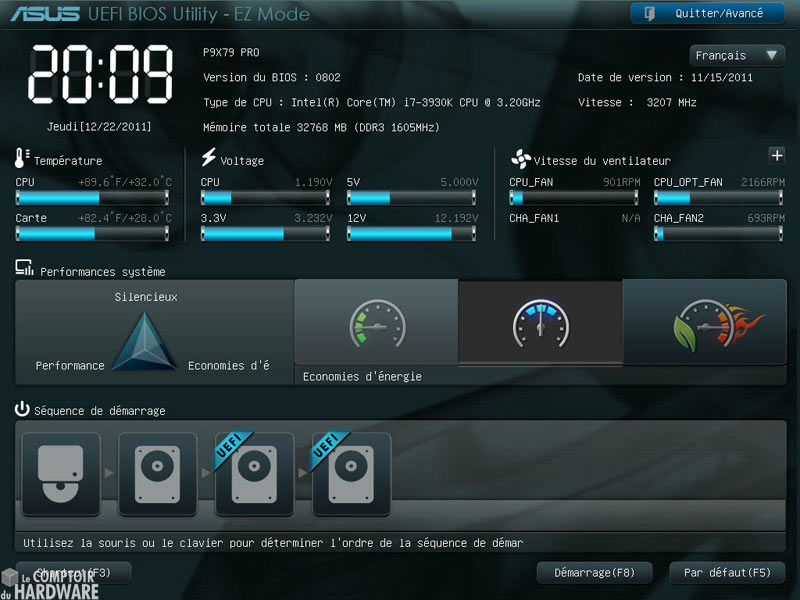 asus p9x79pro uefi accueil