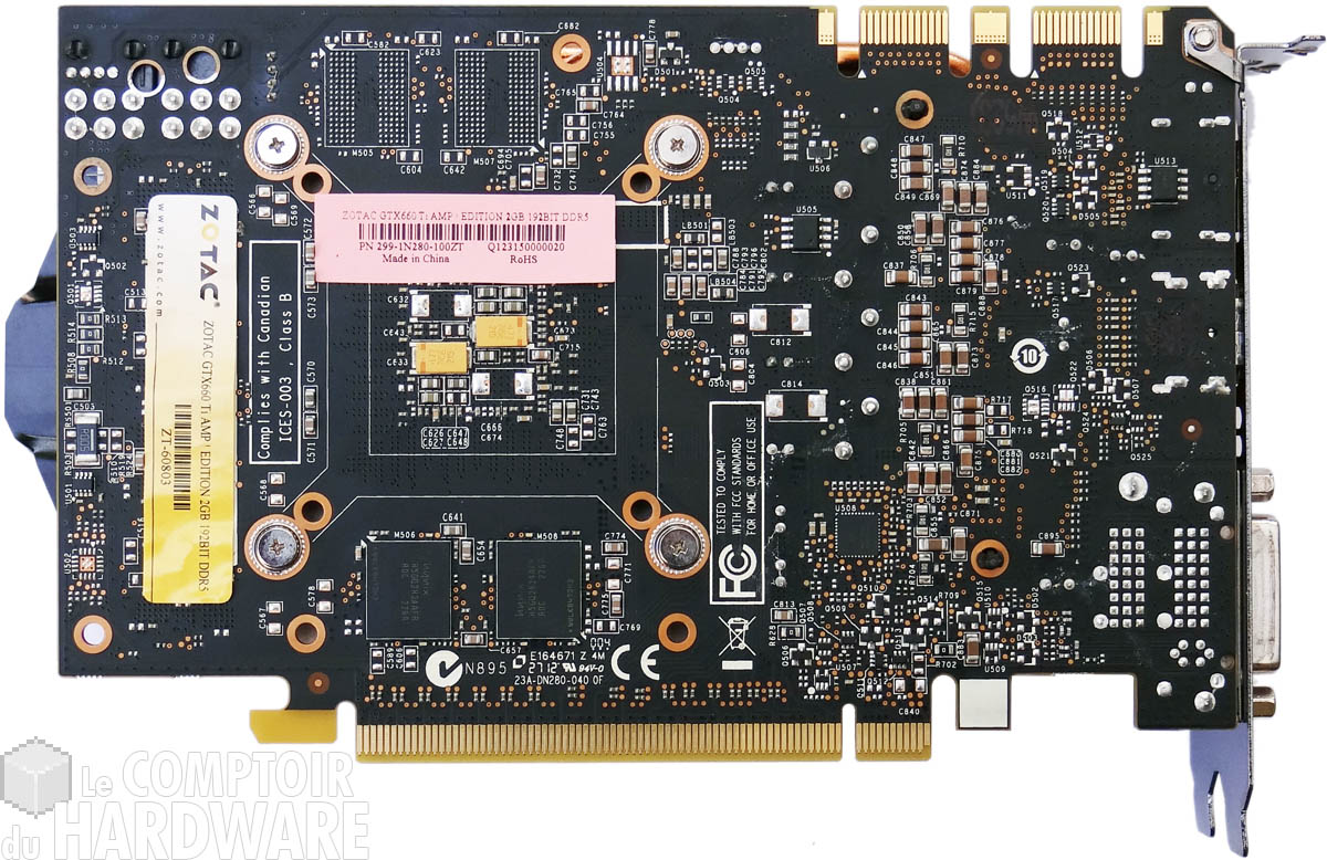 Zotac GTX 660 face arrière