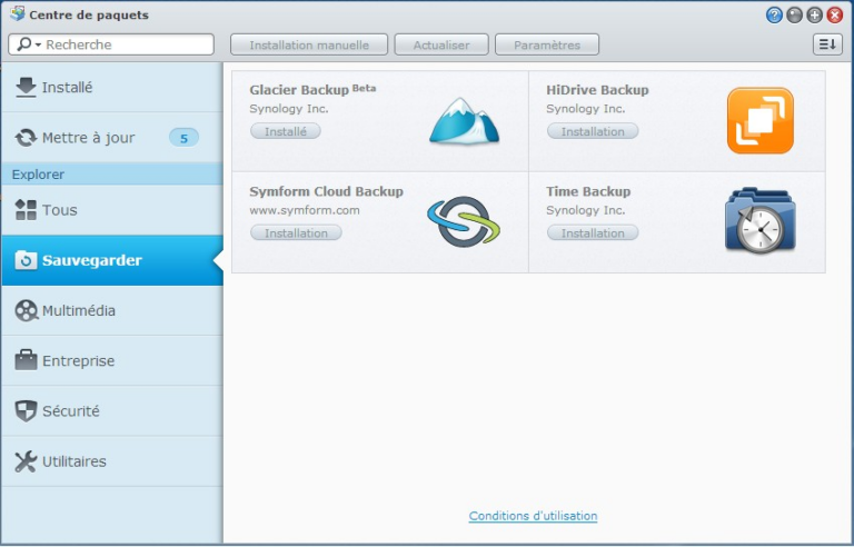 Synology DSM Amazon Glacier